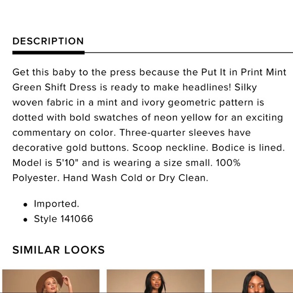 Mint Green Shift Dress - Picture 15 of 15